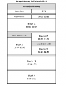 WHS Bell Schedule - WHS - Woodsville High School - Engineering Success!